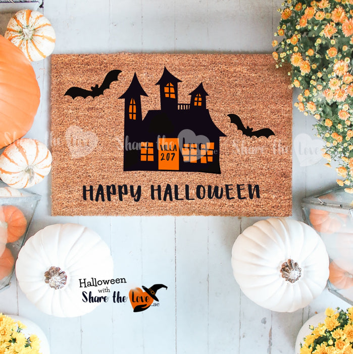 Haunted House Halloween Doormat 2