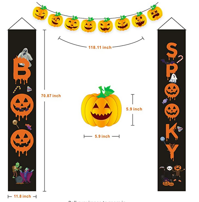 Halloween Spooky Banner Decoration set