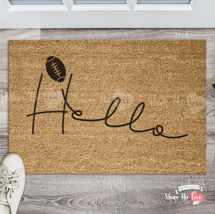 Hello Rugby Doormat