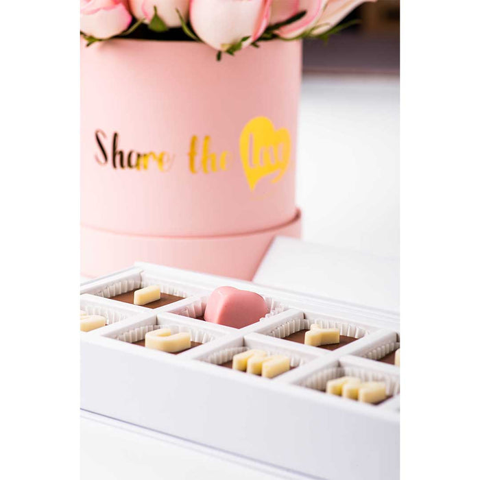 I Love You Mommy Chocolate & Pink Roses Box Combo