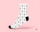 'I Love' Name  Personalised Socks