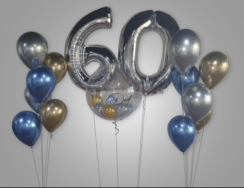 Age & Bubble Personalised Balloon Bouquet