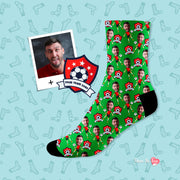 Daddy's Your Team Personalised Socks Green