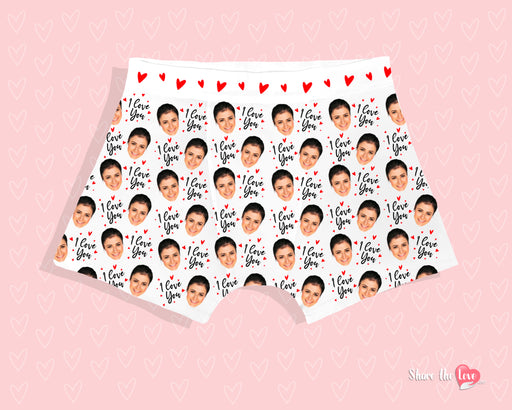 "I Love You" Personalised Mens Boxers
