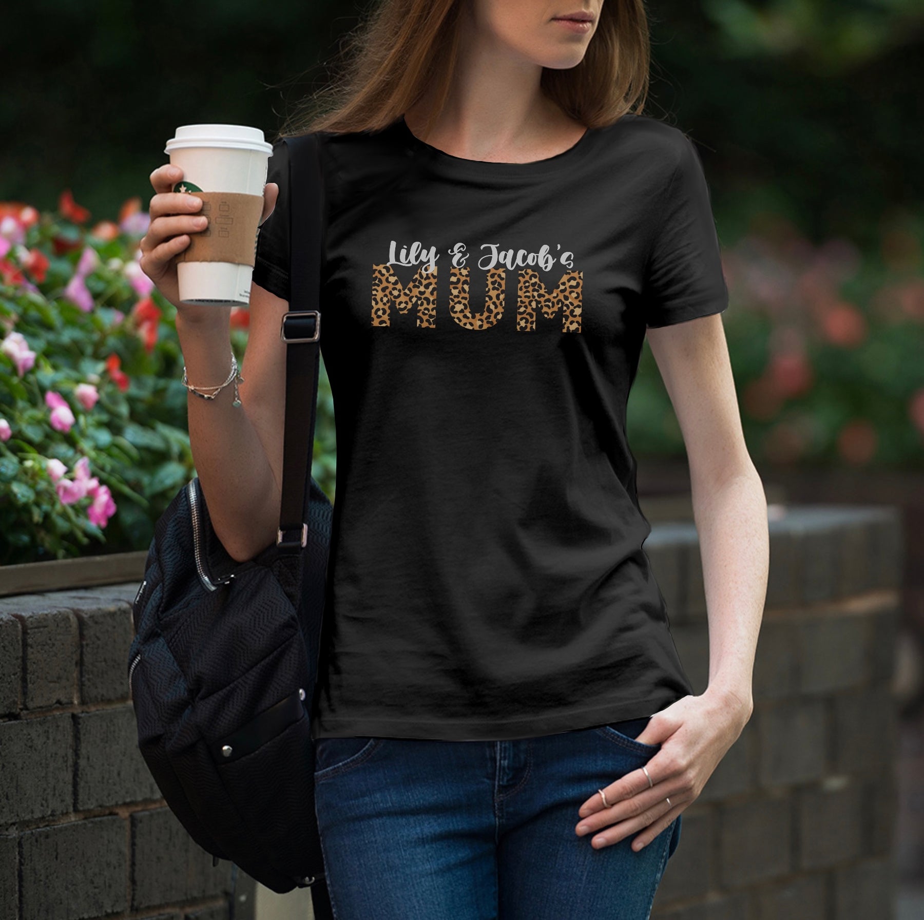 Personalised Kids Names on Mum Shirt