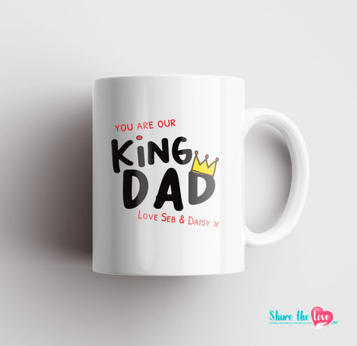 King Dad Personalised Mug