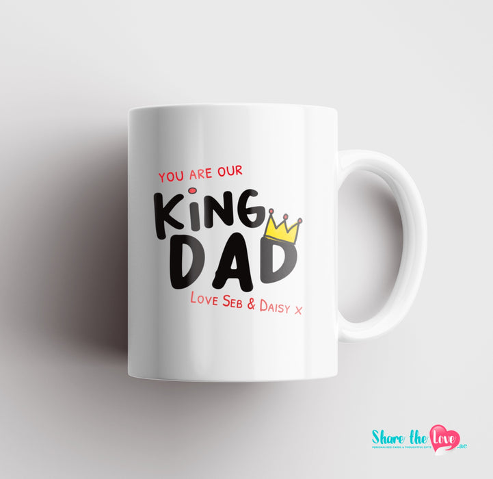 King Dad Personalised Mug