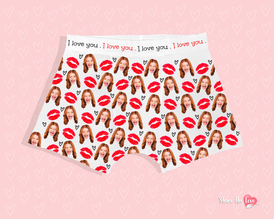 "Kisses"  Personalised Mens Boxers