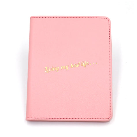 Passport Holder - Living My Best Life - Pink