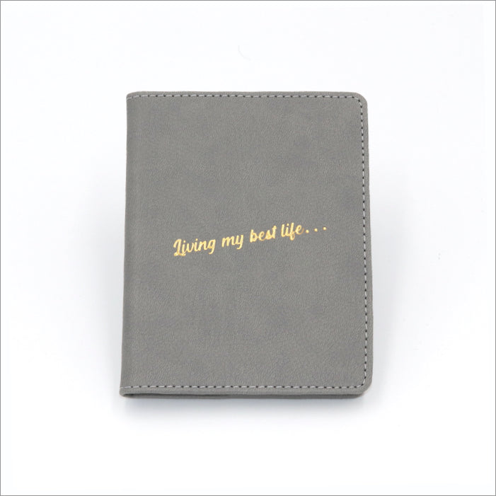 Passport Holder - Living My Best Life - Grey