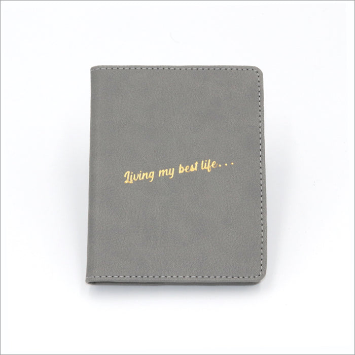 Passport Holder - Living My Best Life - Grey