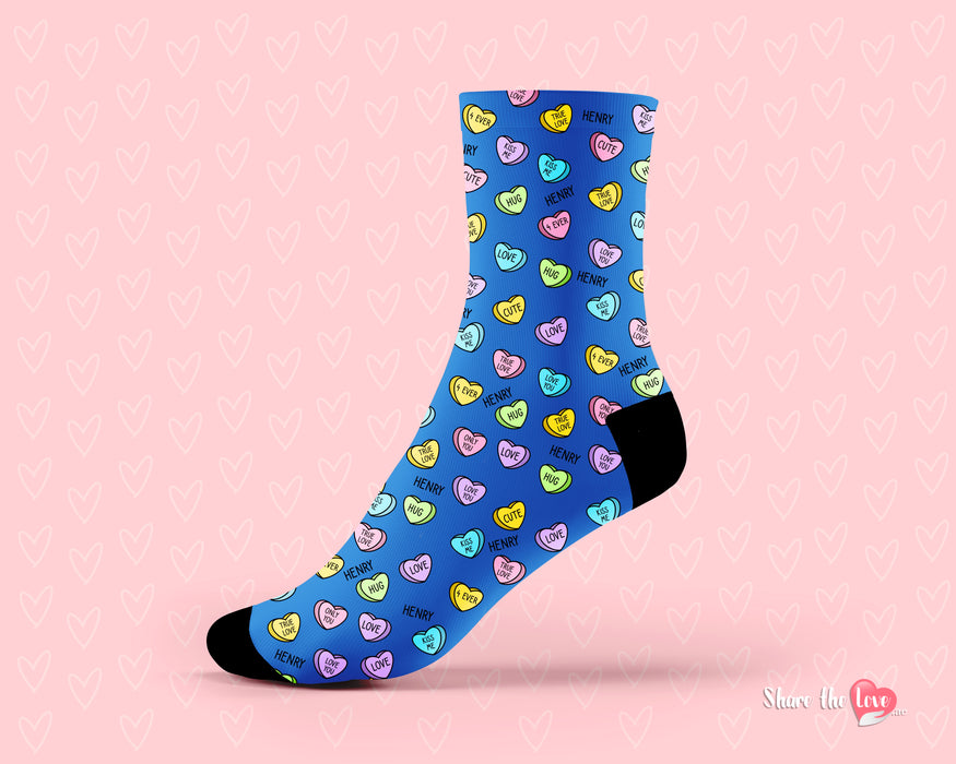 'Love Heart' Personalised Socks
