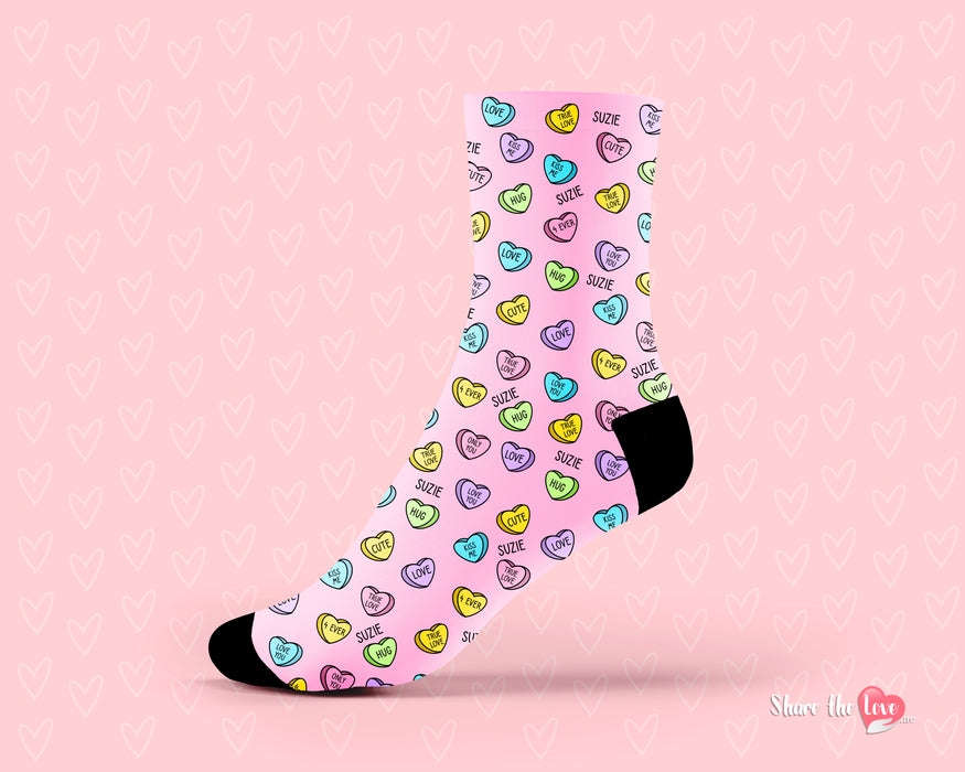 'Love Heart' Personalised Socks