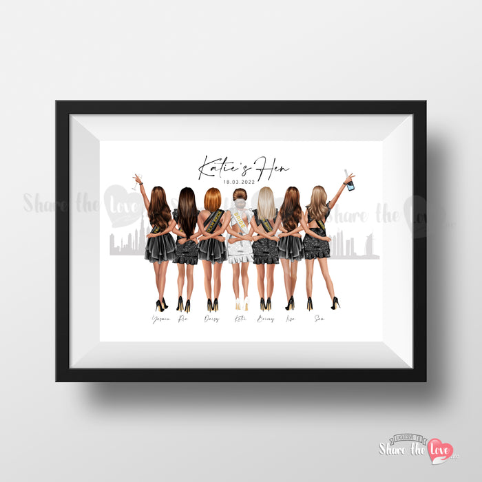 Hen Bachelorette Personalised Frame