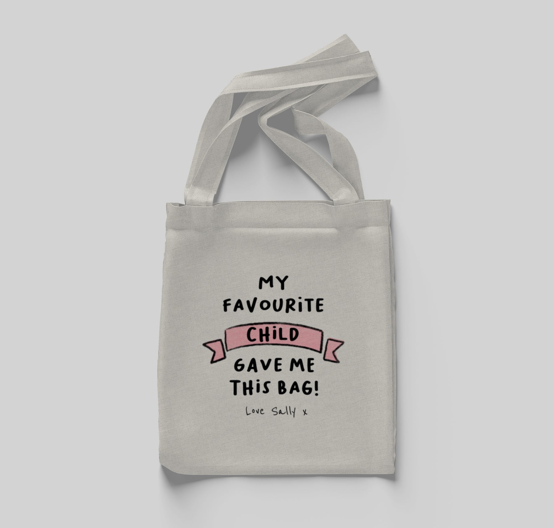 My Favorite Child Tote Bag Pink