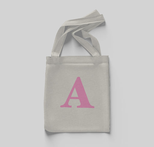 "Initials" Personalised Tote Bag Pink