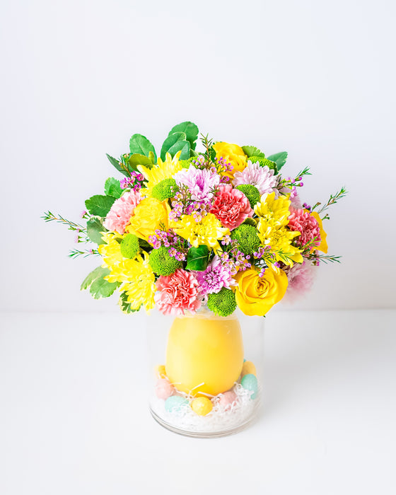 Spring Bouquet with Large Egg