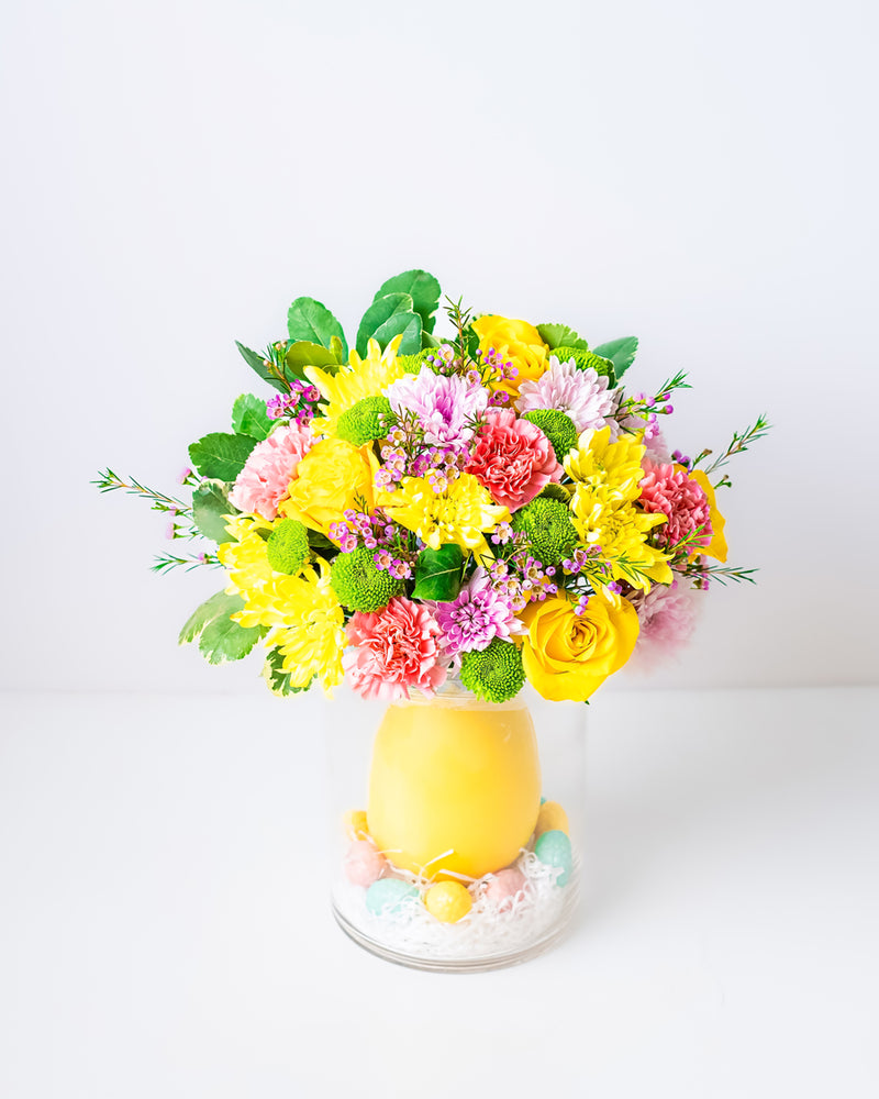 Spring Bouquet with Large Egg