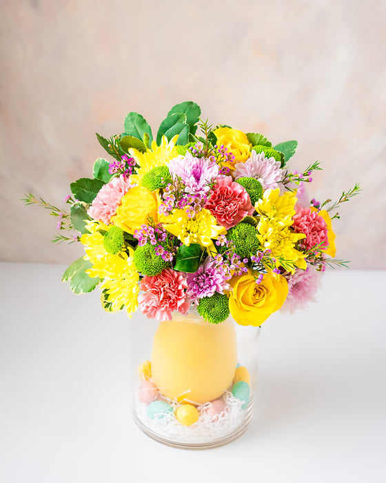 Spring Bouquet with Large Egg