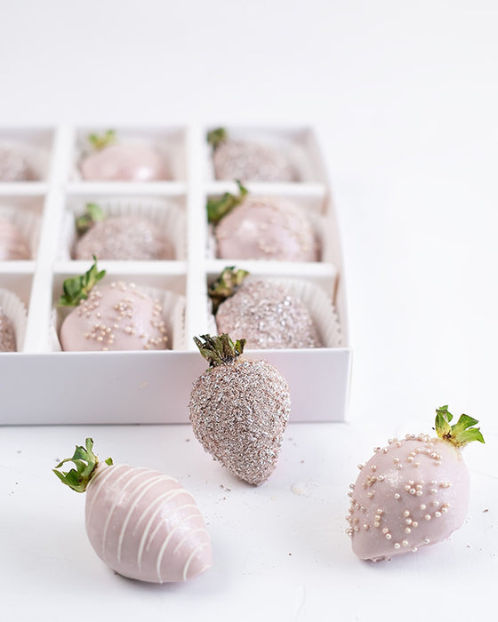 Sparkling Chocolate Covered Strawberries