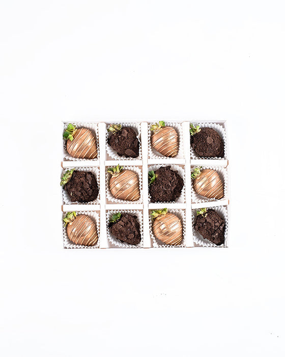 Golden and Dark Chocolate Covered Berries