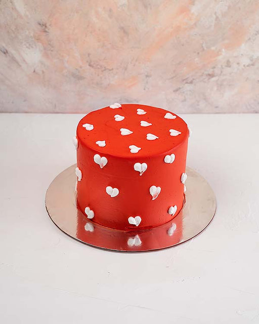 Red Cakes with Hearts