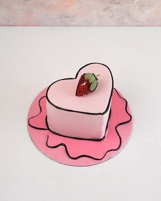 1kg Heart Cartoon Cake
