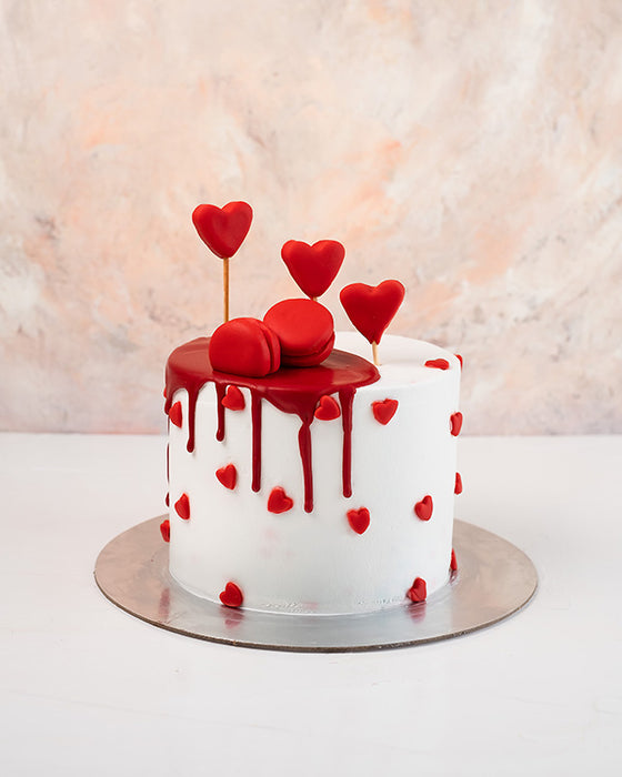 White and Red Cake