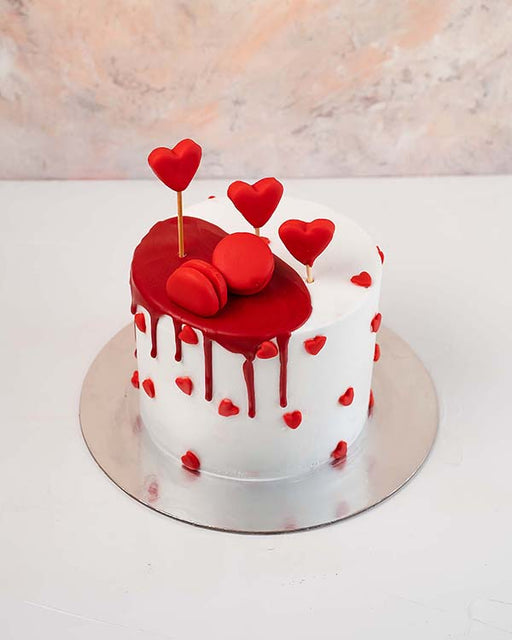 White and Red Cake