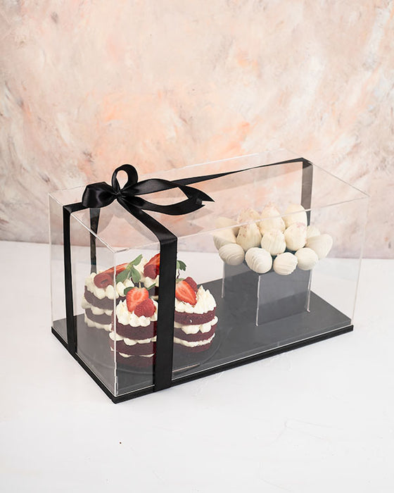 Mini Cakes and Berries Arrangement