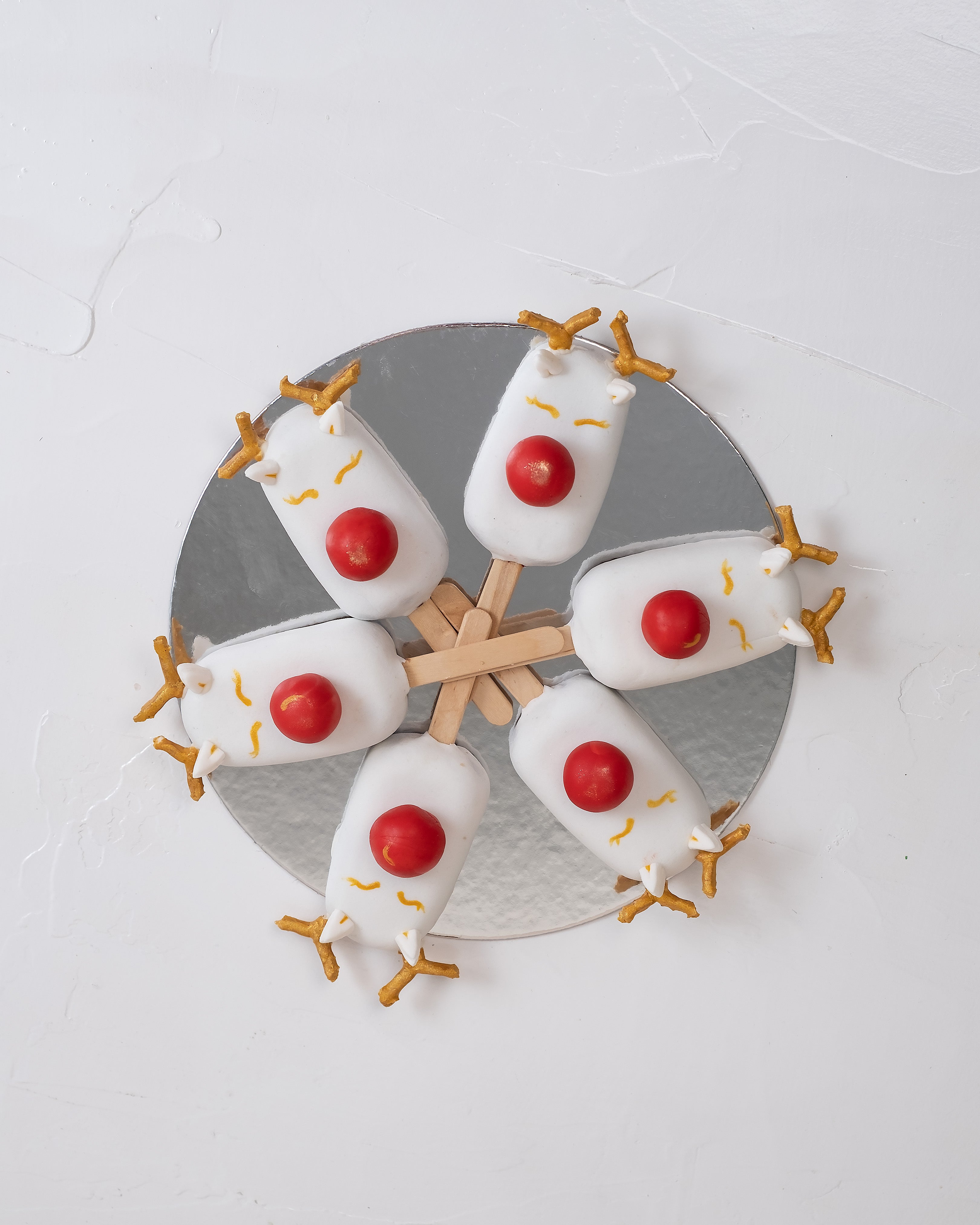 Red Velvet Reindeer Cakesicles