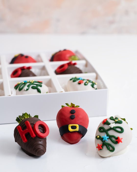 "HO HO HO Chocolate Covered Strawberries"