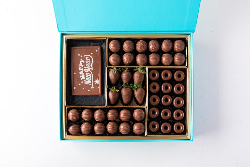 Chocolates and Strawberries New Year Greetings