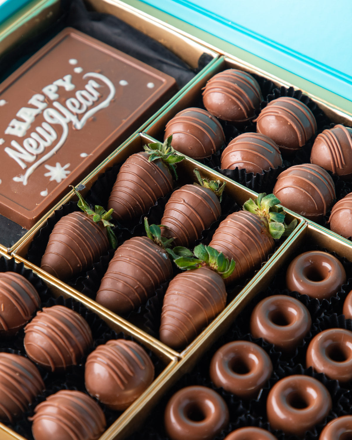 Chocolates and Strawberries New Year Greetings