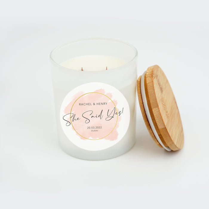 Engagement Personalised Candle