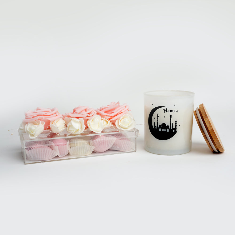 Personalised Candle & Eid Gift Box Combo