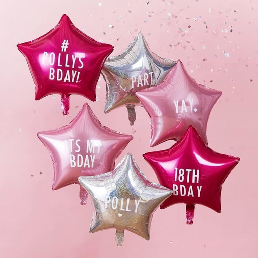 6 Stars - Personalised Balloon Bouquet