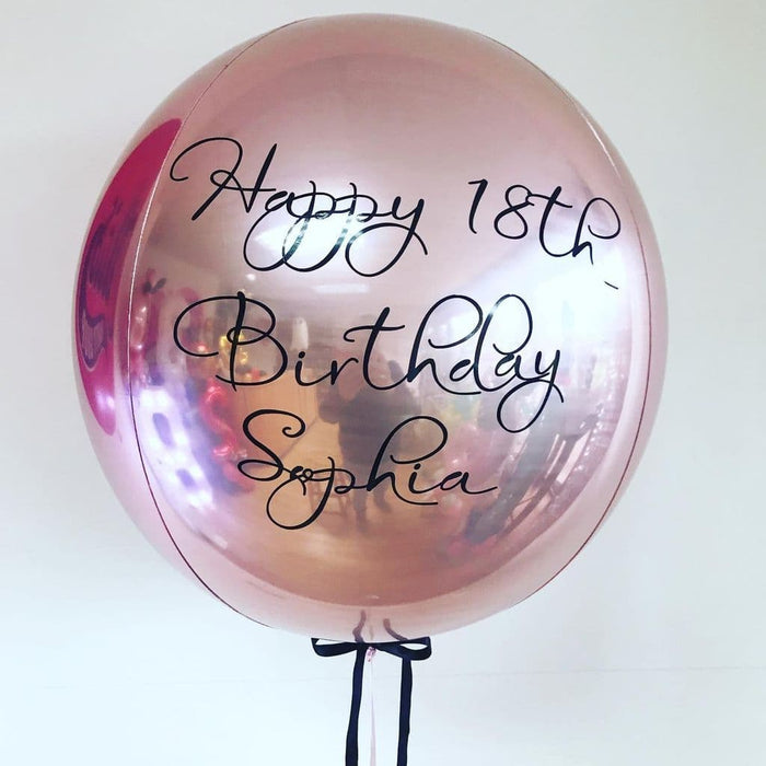 Rose Gold Orbs - Personalised Balloon
