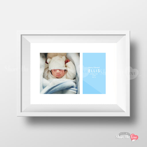 New Baby Photo Block Frame for Boy