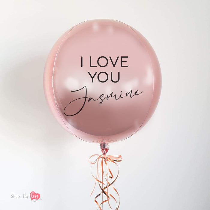 Personalised Balloon - Rose Gold Orbz