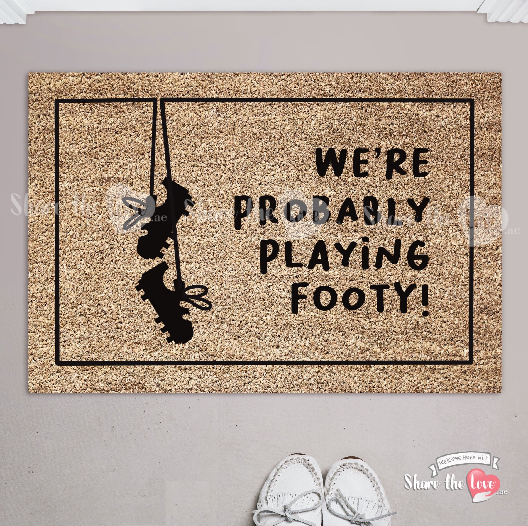 Playing Footy Doormat