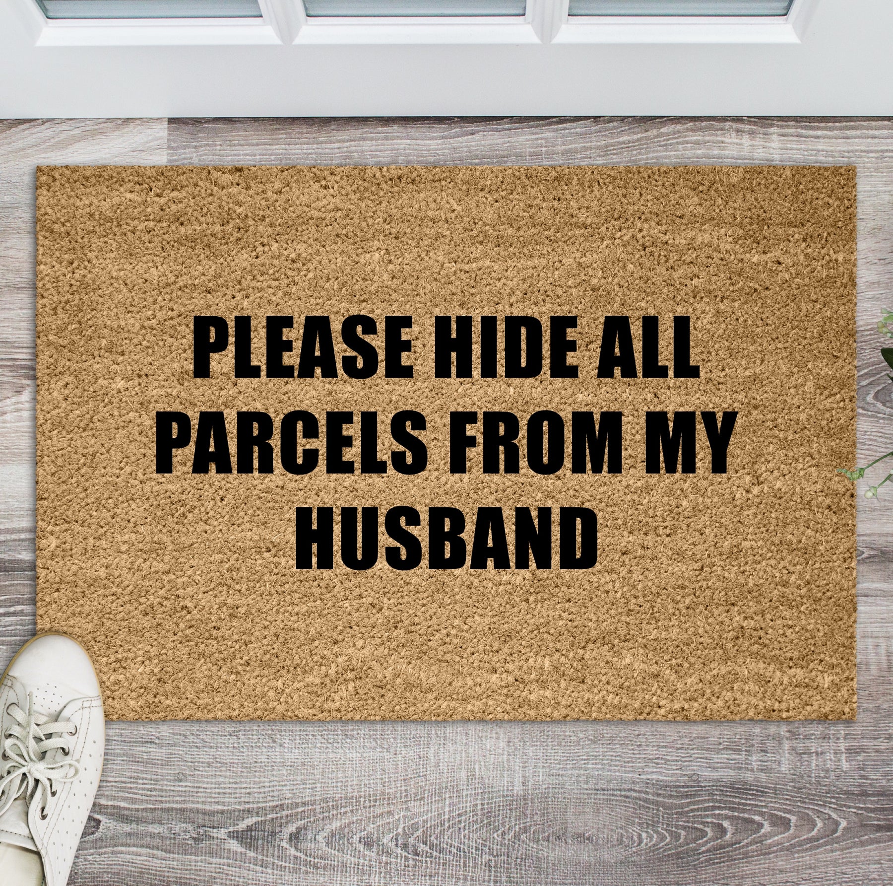 Please Hide All Parcels From My Husband Doormat