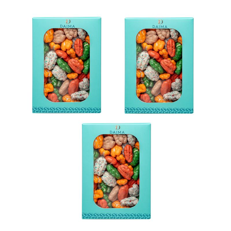 Pre Packed Dragee Pecan Assorted Flavors 3Pcs