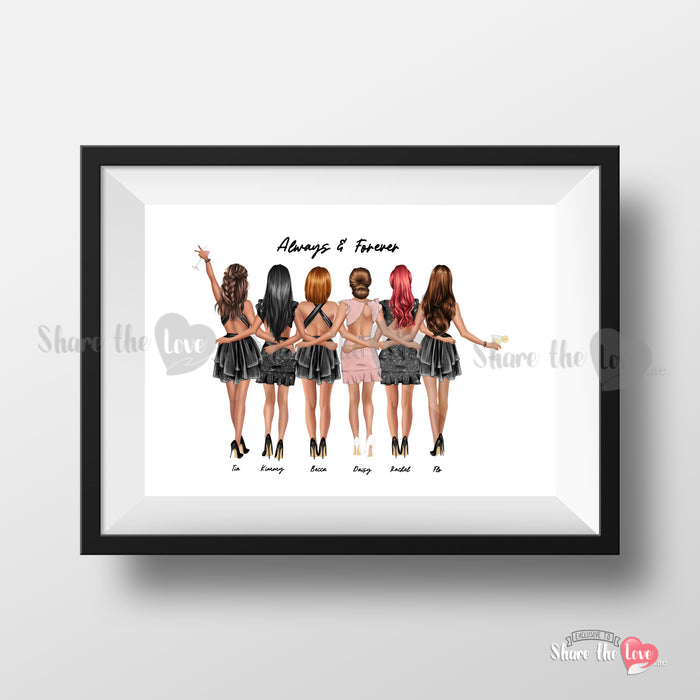 Girl Friends Personalised Frame