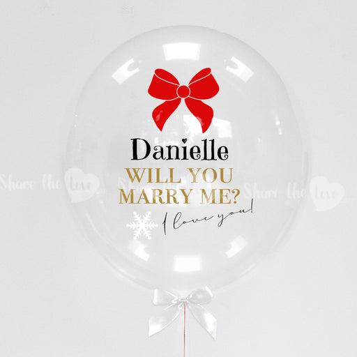 Proposal Bubble Red Personalised Balloon