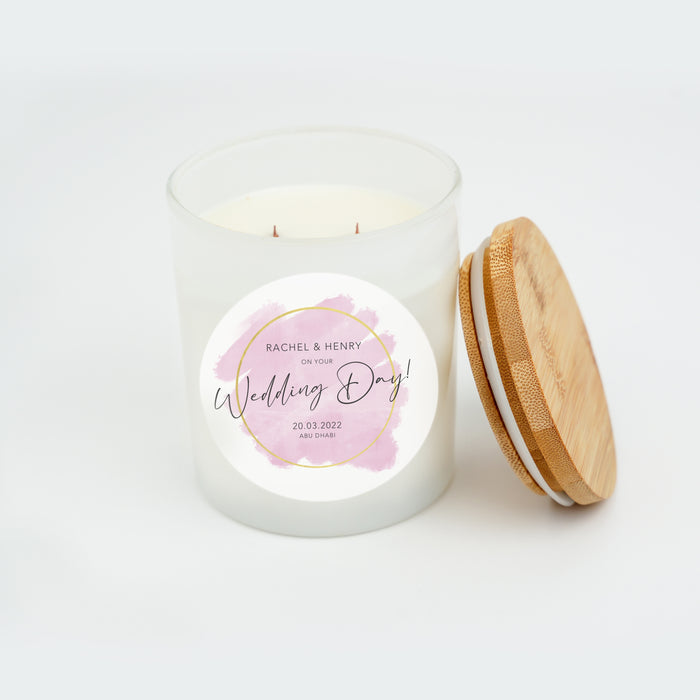 Wedding Day Personalised Candle