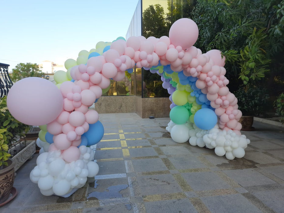 Rainbow Tunnel Balloons Arch