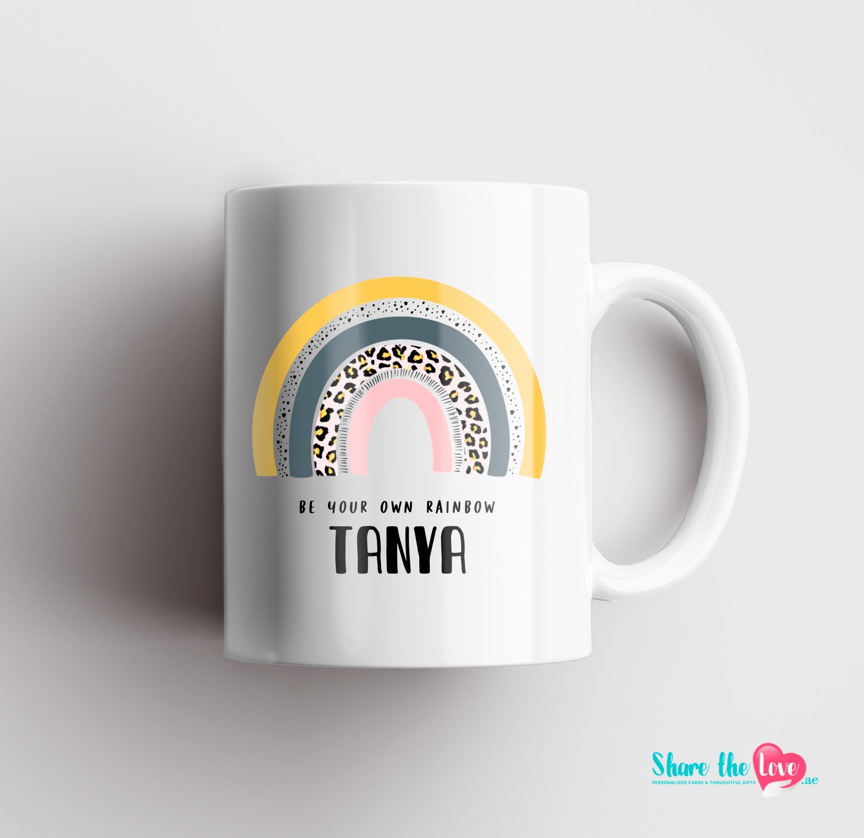Personalised Rainbow Mug
