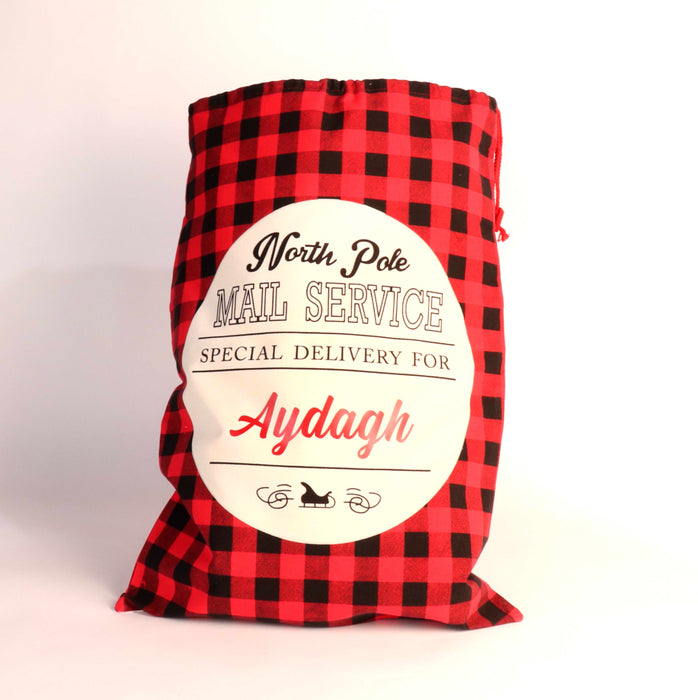 Christmas Santa Sack - Red & Black