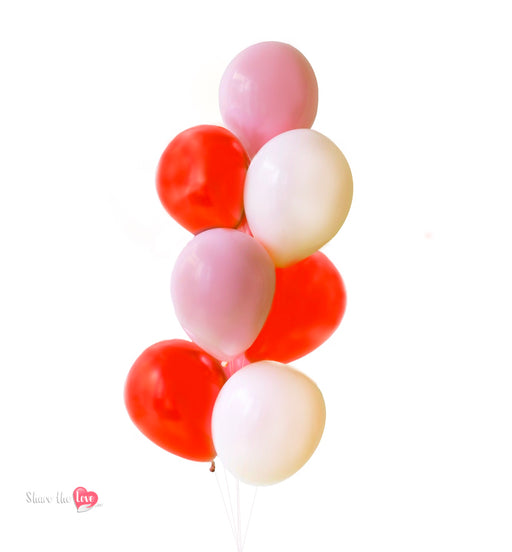 Red, White & Pink - Balloon Bouquet